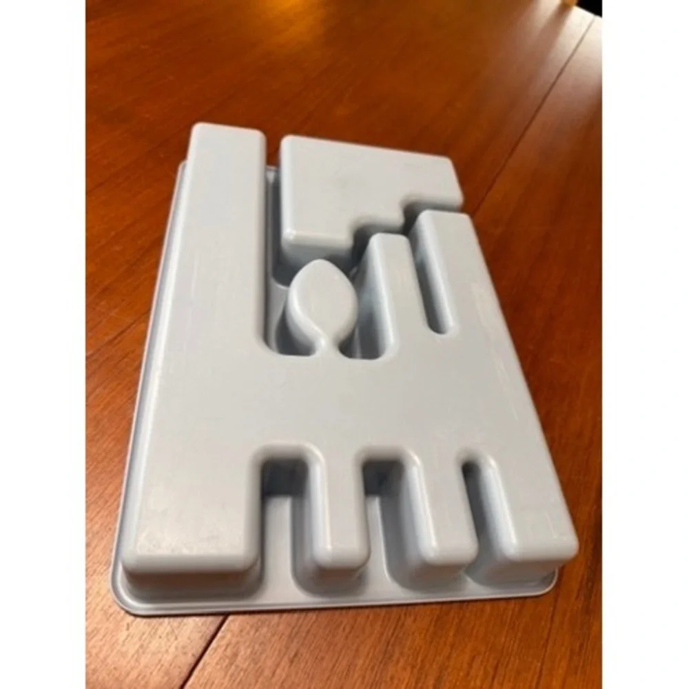 Vintage Rubbermaid 2921 Light BLUE Plastic Silverware Utensil Drawer Organizer